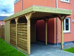 Einzelcarport 7006 Akzent mit Geräteraum